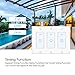 Smart Light Switch,Touch WiFi Smart Switch Compatible with Alexa Google home and IFTTT,Timer and Remote Control,No Hub required(3 Gang)