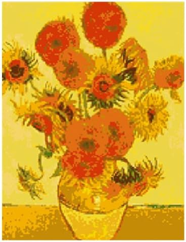 Van Gogh Sunflowers 14CT Counted Cross Stitch Kit