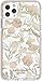 Kate Spade for iPhone 11 Protective Phone Cases with Slim Design, Drop Protection, and Floral Print - Blossom Pink/Gold with Gems