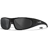 Wiley X ROMER 3 Sunglasses, Ballistic Rated ANSI Z87 Safety Glasses, UV Eye Protection for Shooting, Fishing, Biking, and Extreme Sports, Black Frames, Changeable Tinted and Clear Lenses