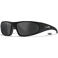 Wiley X WX Valor Tactical Sunglasses - Ballistic Rated, Changeable Lenses, UV Protection For Shooting, Fishing, Sports (Black Frame)