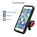 Zantec Bicycle Phone Mount with Waterproof Case Fully Enclosed Bike Phone Holder Fingerprint Identification Bracket Navigation Support For iPhone 7 Plus 5.5 Inch Black