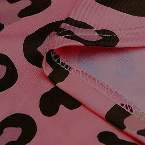 Womens Sexy Tops 2019, YEZIJIN Fashion Women Sexy V-Neck Leopard Print Blouse T-Shirt Tops Pink