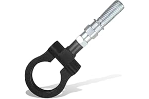 GAOLAOSY Car Front Bumper Tow Hook, Trailer Grappling Hook with Screw-in Design, Waterproof Bumper Pull Ring Decoration, Foldable Vehicle Exterior Accessory for Truck SUV-Only for Decoration (Black)