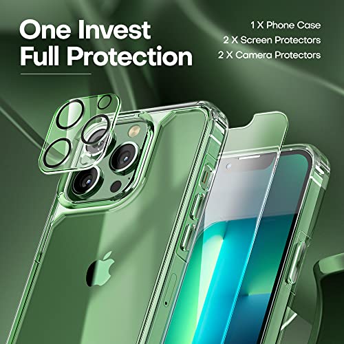 TAURI 5 in 1 Designed for iPhone 13 Pro Max Case [NotYellowing], with