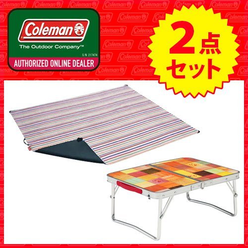 コールマン お花見ピクニックに最適 レジャーシート コンパクトチェア 2脚 宅配便送料無料 ナチュラルモザイクミニテーブル カトラリーセットiv Coleman 170 7673 B01lythhp1 テーブル