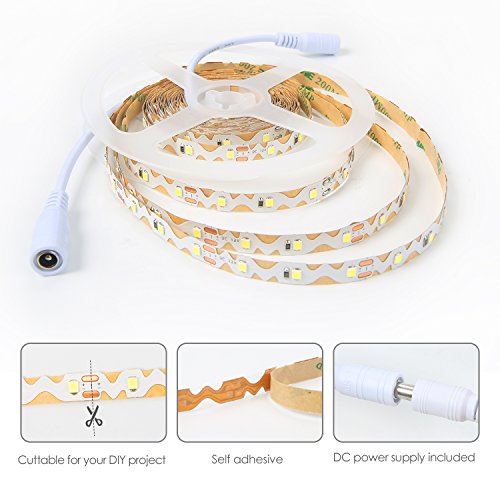 LED Vanity Mirror Lights Kit for Makeup YIHONG 16.4ft 300 LED Strip Lights for Bathroom Vanity Mirror Dressing Table Kitchen Cabinet DIY Project | Dimmer and Power Adapter | High Lumin | Warm White