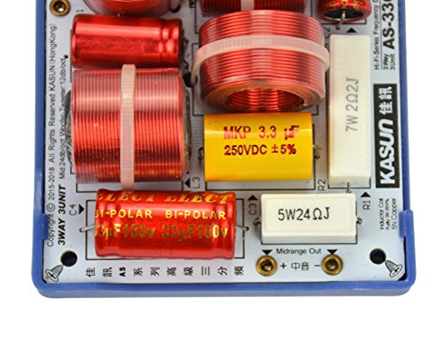AOSHIKE 2pcs 3 Way Frequency Divider Crossover KASUN AS-33C 3Way 3 Unit HiFi Speaker Frequency Dividers Crossover Filters
