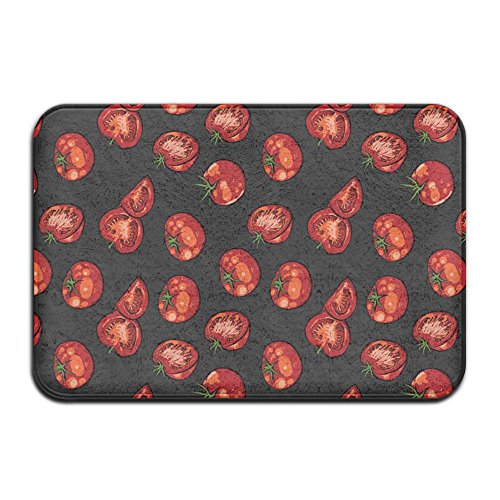 HYTRG Doormat Cover Rug Tomatoes Pattern Durable Anti Slippery Outdoor Indoor Front Entrance Rug Floor Mats Welcome Doormat