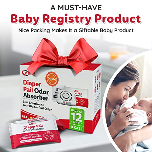 VZee Diaper Pail Deodorizer, Pack of 16, with Plastic Case, Compatible