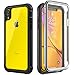 iPhone XR Case, SNOWFOX 360 Degree Premium Hybrid Protective Clear Case for Apple iPhone XR 6.1 Cases inch 2018 Release (Black) (Black/Clear)