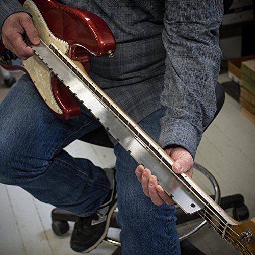 Vankcp Stainless Steel Guitar Neck Notched Straight Edge for Checking the Guitar Fret Board