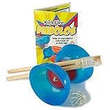 KickFire Diabolos Blue Comet Chinese YoYo Diabolo Set with Wooden Sticks and String