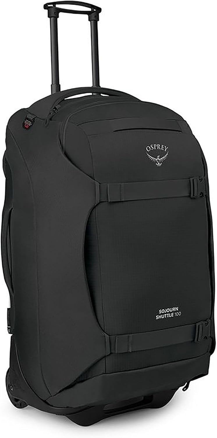 Photo 1 of Osprey Sojourn Shuttle 30"/100L Wheeled Duffel Luggage – Rugged, High-Capacity Travel Bag with Oversized Wheels and Reinforced Frame – Built for Long-Haul Travel and Gear Protection, Black