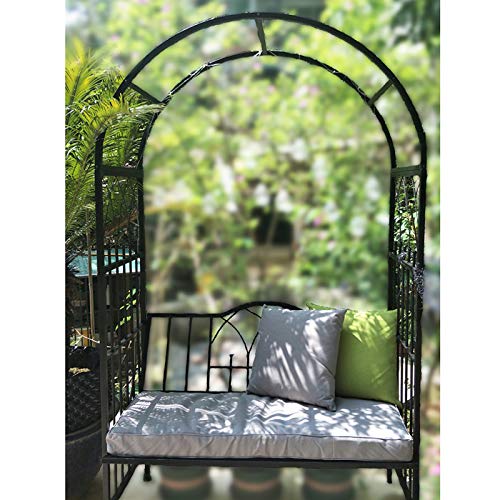 LBSY Rosenbogen aus Metall, mit Bänken, Höhe 6,8 Ft X Breite 3,7 Ft, Kann für Gartenpavillons für Verschiedene… – Bild 5