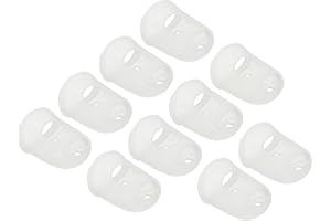PATIKIL Finger Tips Anti Slip Fingertip Protector, 10 Pack 30mm Silicone Finger Guard for Paper Sorting Sewing Guitar Playing