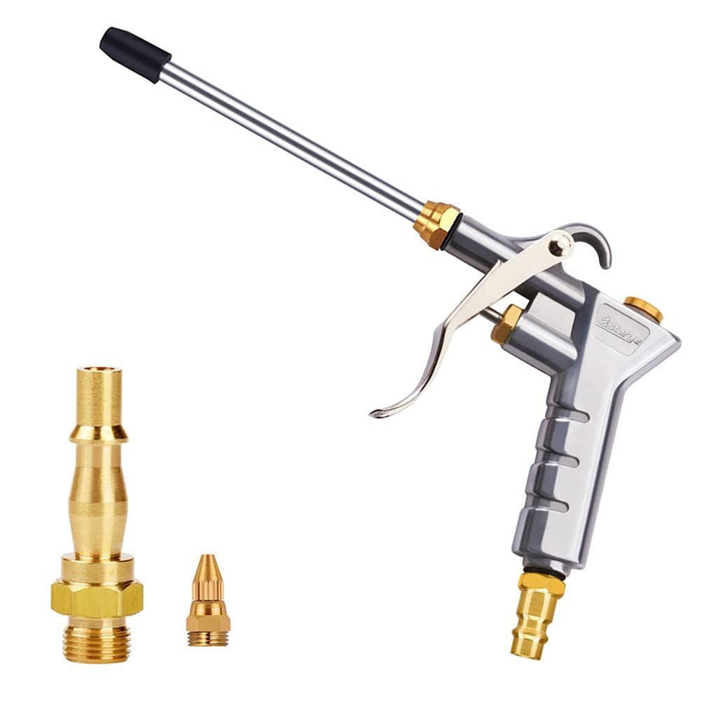 Air Blow Gun Nozzle Duster Blow Gun Cleaner, with 1 Air Flow Extension Nozzle,Air Pressure Pistol-Grip Connector Pneumatic, Air Compressor Quick Connects