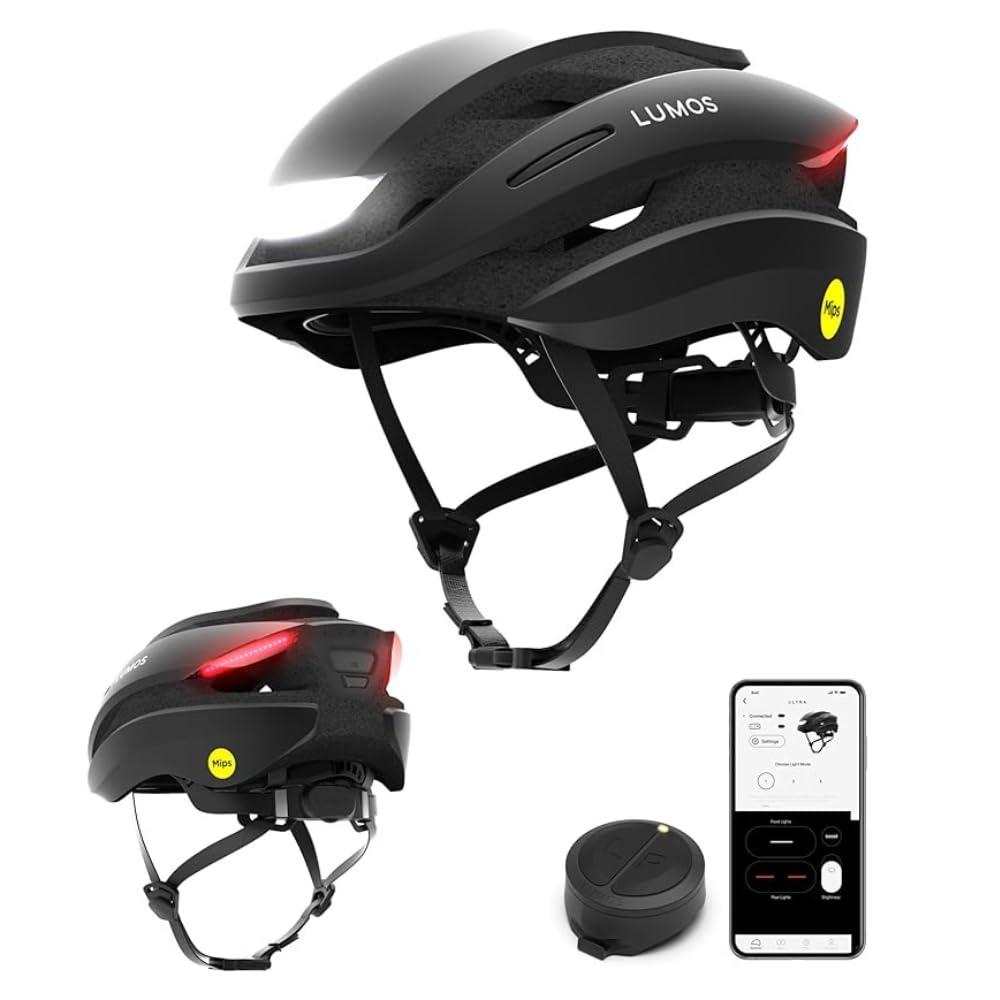 Lumos Ultra Smart Bike Helmet | Customizable Front and Back LED Lights with Turn Signals | Road Bicycle Helmets for Adults: Men, Women