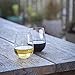 Every Loft Stemless Unbreakable Wine Glass, Tritan Plastic, BPA-Free, Dishwasher-Safe, 16-Ounce, Set of 4