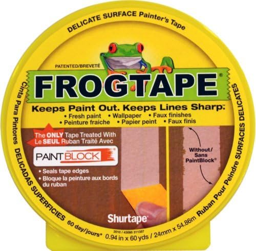 Shurtape Technologies 105550 Frog Tape Multi-Use Delicate Surface Paint Block Tape, 24mm x 55m, 1-Inch x 60-Yard by Shurtape Technologies