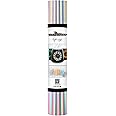 TECKWRAP Holographic Chrome Bubble Free Adhesive Vinyl Permanent Holographic Vinyl with Air Channels 1ftx5ft, for DIY Craft Decal, Silver