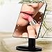 RightOn Lighted Makeup Mirror with LED Lights -Touchscreen Sensor With DIMMABLE Lights - Excellent Table Top Cosmetic Mirror For Bathroom Vanity Perfect for Travel (Black-Touch Screen)