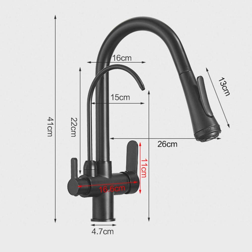 Grifo Cocina Osmosis 3 Vias Negro Grifo Fregadero Cocina ...