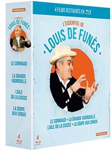 L'essentiel De Louis De Funès : Le Corniaud + La Grande Vadrouille + L'aile Ou La Cuisse + La Soupe Aux Choux - Version Restaurée - Blu-Ray