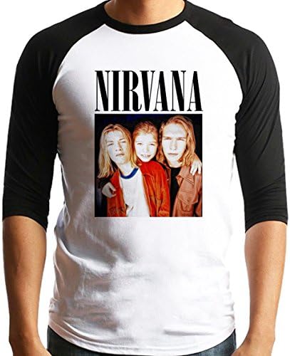Youandsong1999 Funny Rock Band Collection Hannson Nirvana 3/4 Sleeve T Shirt