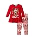 Baby Girls' 2-piece Set Reindeer Printed T-shirt and Leggings
