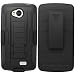 LG Transpyre Case, LG Transpyre Holster, High Impact Advanced Double Layered Hard Cover with Built in Kickstand and Belt Clip for LG Transpyre VS810PP, LG Tribute LS660, LG Optimus F60 (Verizon, Virgin Mobile, MetroPCS) from MINITURTLE | Include Screen Protector - Black