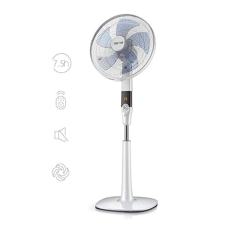 Household Oscillating Pedestal Fans 5 Leaf Floor Fan With Remote