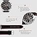 Skmei Men's Watches Built in Chronograph and Date with Black Leather Quartz Sports Casual Wrist Watch