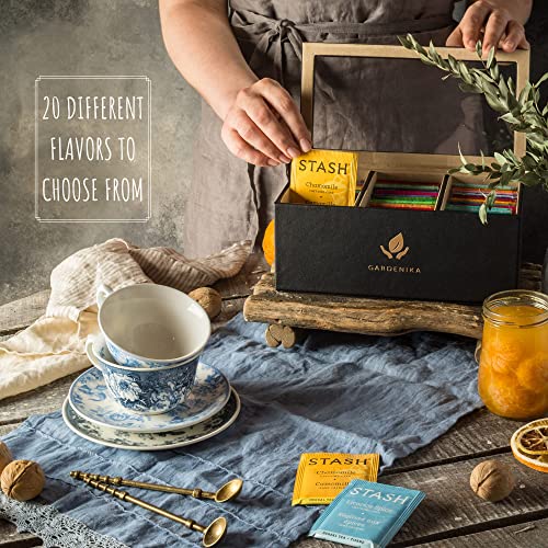 Stash Herbal Tea Sampler Gift Set Box Naturally Caffeine Free Variety Pack Holiday Gourmet