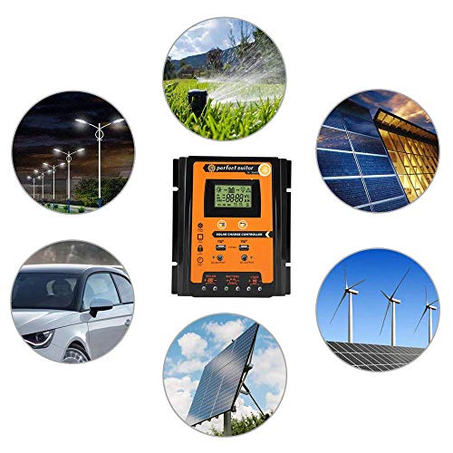 Hunputa 30A MPPT Solar Charge Controller Solar Panel Battery Regulator Dual USB 12V/24V