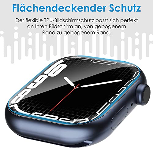 UniqueMe For Apple Watch Series SE3/SE2/SE/6/5/4 40 mm Screen Protector - Pack of 8, Flexible TPU, for iWatch 40 mm Screen Protector, Bubble-Free, Soft HD Clear Screen Protector, Full Coverage, Anti-Dust