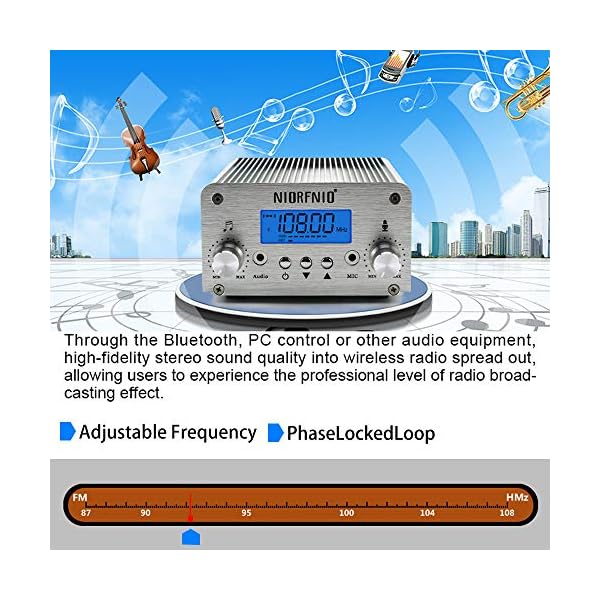Transmisor Fm 15w Estereo USB Bluetooth PC Control - Imagen 5