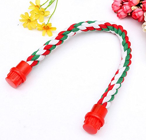 mkki Colorful Fashion Parrot Bird Toys Decorative Pet Bird Parrot Standing Rope Cockatiel Parakeet Conure Cage Swing Perch Toy - Thumbnail 3