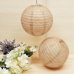 Burlap Paper Lanterns Round Chinese Paper Lanterns