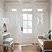 NICETOWN Greyish White Sidelight Door Panel - Room Darkening Side Lights Curtain and Drapery Thermal Insulated and Privacy Assured (1 Panel, 40