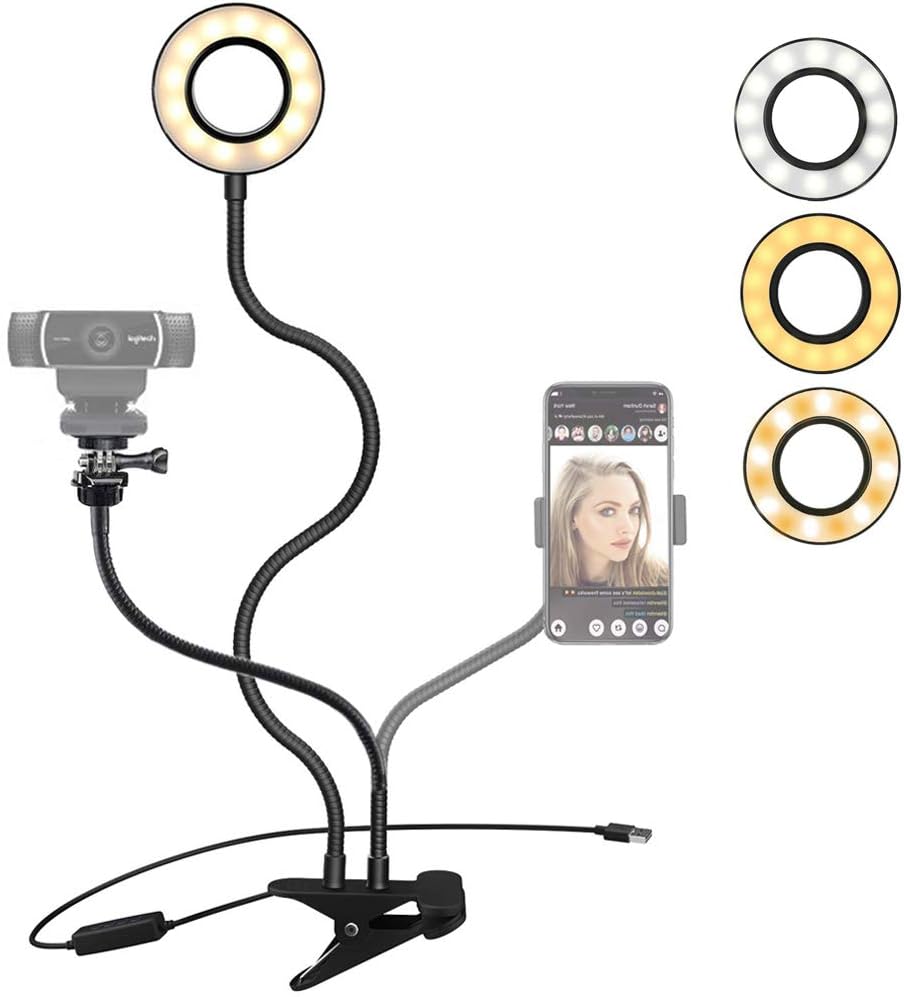 Ring Light cam Stand Phone Holder, Etubby LED Live Stream Camera