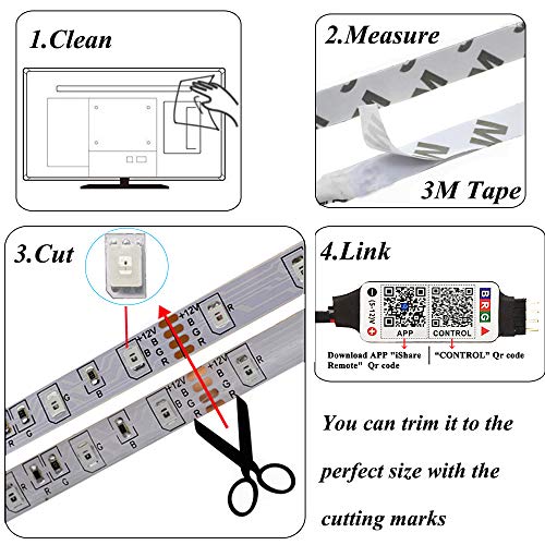 image for LiyuanQ LED Strip Lights, Share Control with APP 16.4ft/5m Plug in RGB