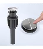 VIDANGE « U CLICKER » EN LAITON CHROMÉ SANS TROP-PLEIN Dimensions