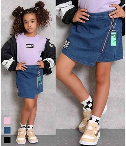 Amazon アナップキッズ ガール Anap Kids Girl ホログラムテープ付スカパン ブルー S ガールズ 通販