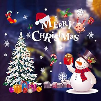 Come To Choose Your Own Sports Style Becho Window Display Sticker Set Wall Sticker Christmas Snowman Snowflakes Elk Tree Diy Xmas Decorations Reusable Static Sticker Multi Color 5 Stickers Kitchen Home Deals Sale Ramirobianchi Com Ar