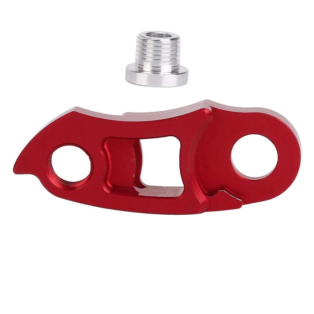 Nikou Bicycle Bike Rear Derailleur Hanger, Aluminum Bicycle Rear Derailleur Hanger Extension Frame Gear Tail Hook Extender(Red)