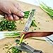 CETHIAS Herb Scissors,Multipurpose Kitchen Stainless Steel Shear with 5 Blades & Cover with Cleaning Comb & BONUS Cleaning Brush,Green