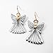 Silver Gold Two Tone Angel Dangle Earrings For Women Girls Christmas Gifts Alloy RareLove