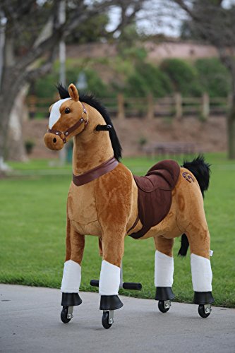 Medallion Genuine My Pony Ride On Real Walking Horse for Children 3 to 6 Years Old or Up to 65 Pounds (Color Small Brown Horse) for Boys and Girls
