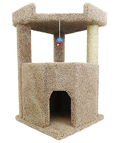 New Cat Condos Premier Corner Roost Cat Tree, Brown